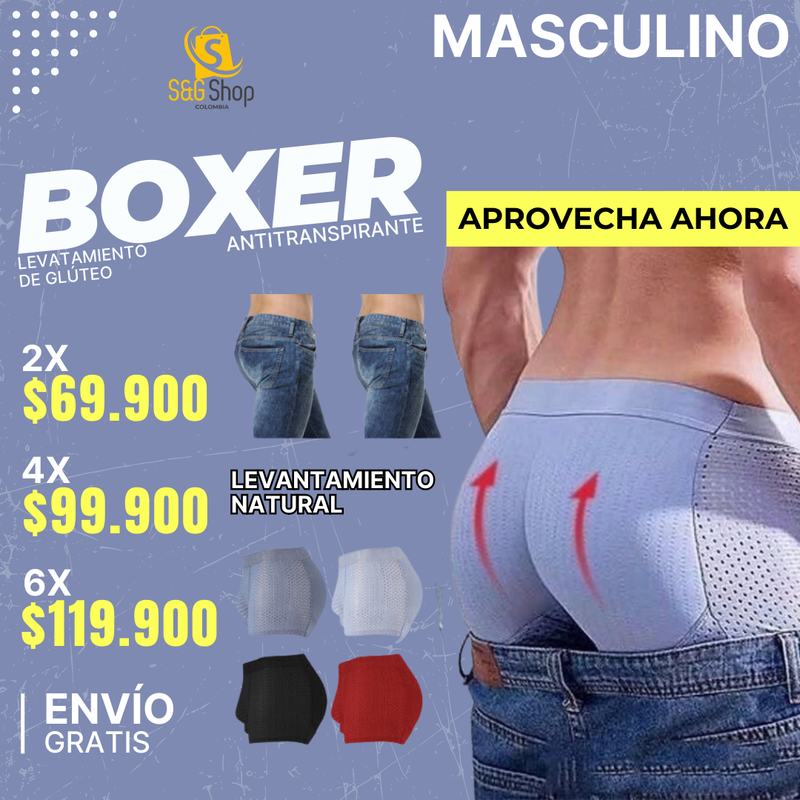 Boxer Antitranspirante Levantacola