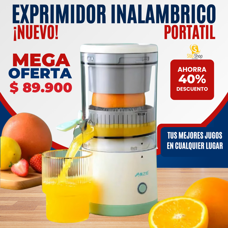 Exprimidor Electrico Recargable Portatil