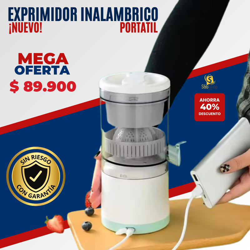 Exprimidor Electrico Recargable Portatil